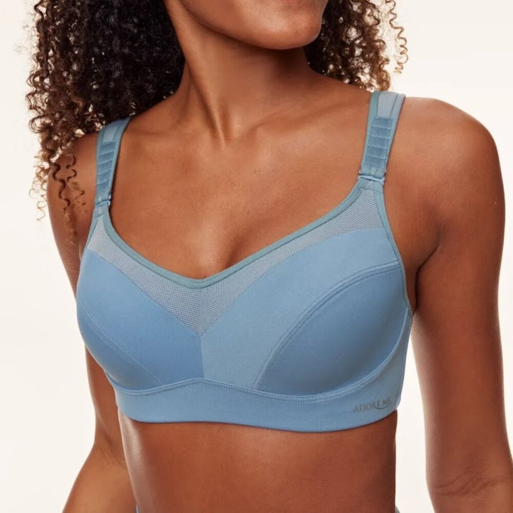 Adore Me Ashley Blue Women's Maho Contour High Impact Sports Bra